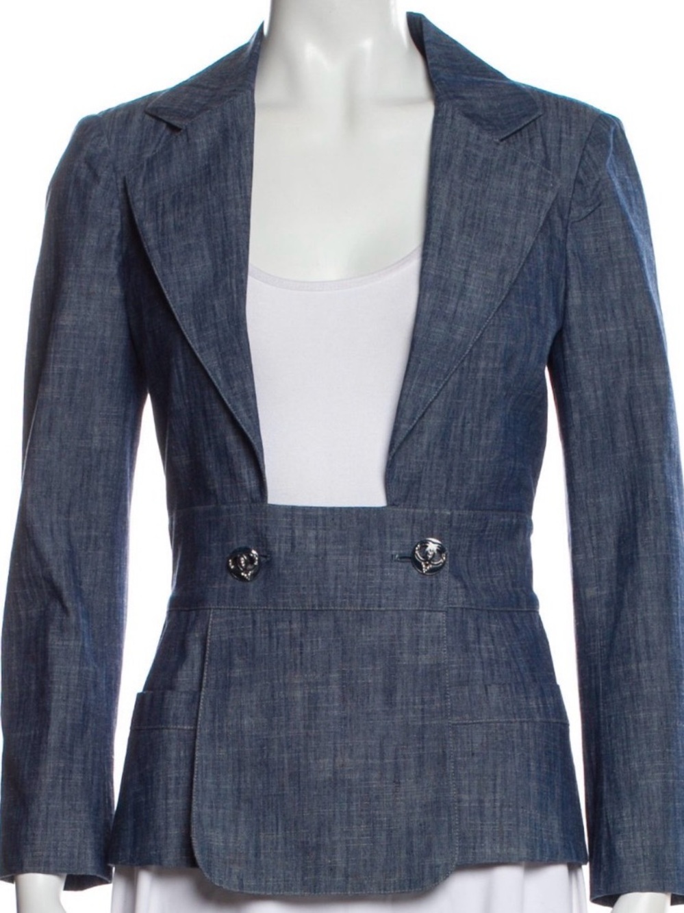 Chanel Denim Blazer Cruise 09 sz 38
